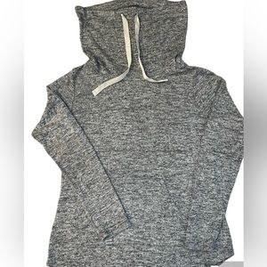 Ultra Flirt Pull Over Knit Sweater Cowl Neck with Front Pocket Size M